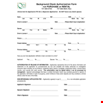 Rental Background Check Authorization Form Pdf example document template