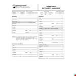 Settlement Agreement for Employee and Employer Compensation and Recovery example document template