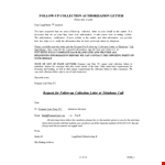 Follow Up Collection Letter Template example document template