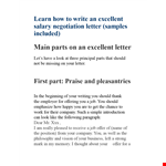 Salary Negotiation Letter: How to Craft an Effective Letter to Negotiate Your Salary Offer example document template