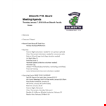 Classroom Volunteer Meeting Agenda example document template