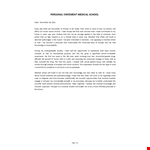 Personal Statement Medical School example document template 