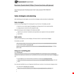 Sales And Marketing Action Plan example document template