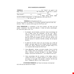 Secure Your Project with Our Hold Harmless Agreement Template, Free Download example document template