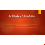 Customize Your Certificate of Completion with Our Editable Template example document template