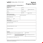 Medical Progress Report example document template