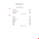 Program Operating Budget Template - Efficiently Track Allowances for Local and National Programs example document template