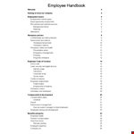 Employee Handbook Template - Create Policies for Your Company's Employees example document template