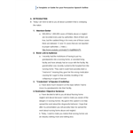 Speech Outline example document template 