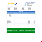 Daily Meeting Agenda example document template