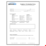 Employee Termination Form Example example document template