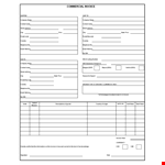 Free Download Commercial Business Invoice Template example document template 