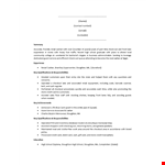 Cashier Resume example document template
