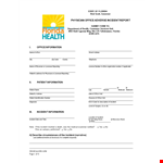 Physician Office Incident Report - Ensuring Proper Procedures and Patient Safety example document template