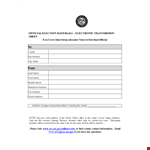 Election Official Fax Cover Sheet - Absentee Voter example document template