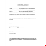 Sworn Affidavit for Proof of Residency in Borough - Get Your Letter Now example document template