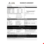 Create a Harmonious Living Space with our Roommate Agreement Template - Manage Alcohol & Guests example document template