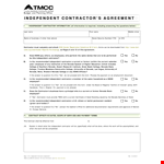 Independent Contractor Agreement - Contract for Efficient Operations example document template