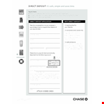 Chase Direct Deposit Form Template example document template