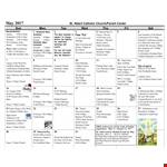 Sample Publisher Calendar for Parish Community Center example document template