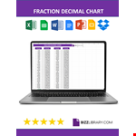 Fraction Decimal Chart example document template 