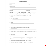 Organize Your Personal Data with a Comprehensive Inventory example document template