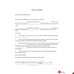 Marriage Contract Template - Create an Agreement for Your Future Party example document template