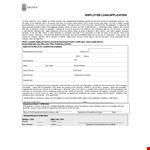 Employee Loan Application Form example document template