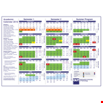 Printable Blank Academic Calendar example document template