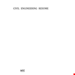 Civil Engineering Resume Pdf example document template