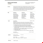 Civil Engineering Resume example document template