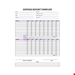 Expense Report example document template
