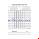 Expense Report example document template 
