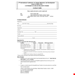 Printable Conference Registration Form Template in Lucknow - Register for the Conference Now! example document template