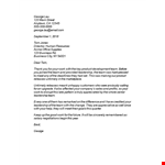 Recognition Letter for Exceptional Leadership - George example document template