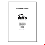 Create a Comprehensive Parenting Plan with our Template | Child, Parent, Parents, Initials example document template