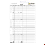 Monthly Running Log - Wednesday Totals | Track Your Running and Walking Progress example document template