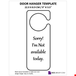 Door hanger template word example document template