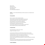 Real Estate Marketing Coordinator Resume example document template
