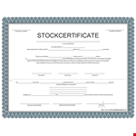 Create a Professional Stock Certificate Template | Customize for Any Number of Shares example document template