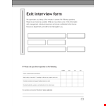 Exit Interview Template for an Excellent Goodbye | Company Name example document template
