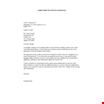 Formal Interview Thank You Letter example document template