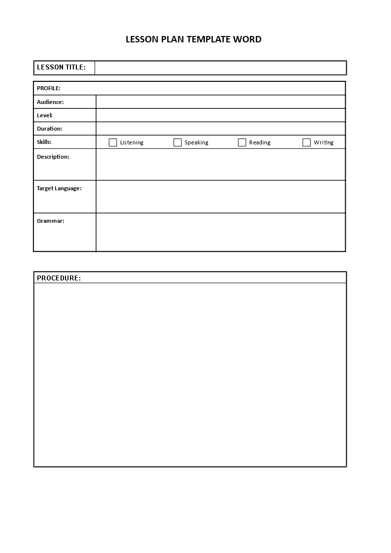 lesson plan template