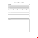 Lesson plan example document template