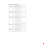 Office Weekly Schedule Template example document template