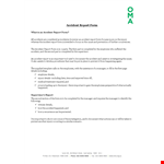 Construction Job Site Incident Report Form example document template