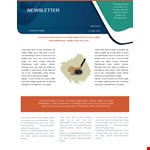 Customizable Newsletter Template - Get Professional Results example document template