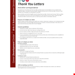 Professional Internship Thank You Letter example document template 