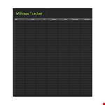 Track Your Mileage with Our Convenient Mileage Log Tracker example document template