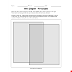 Rectangle Shaped Venn Diagram Template example document template